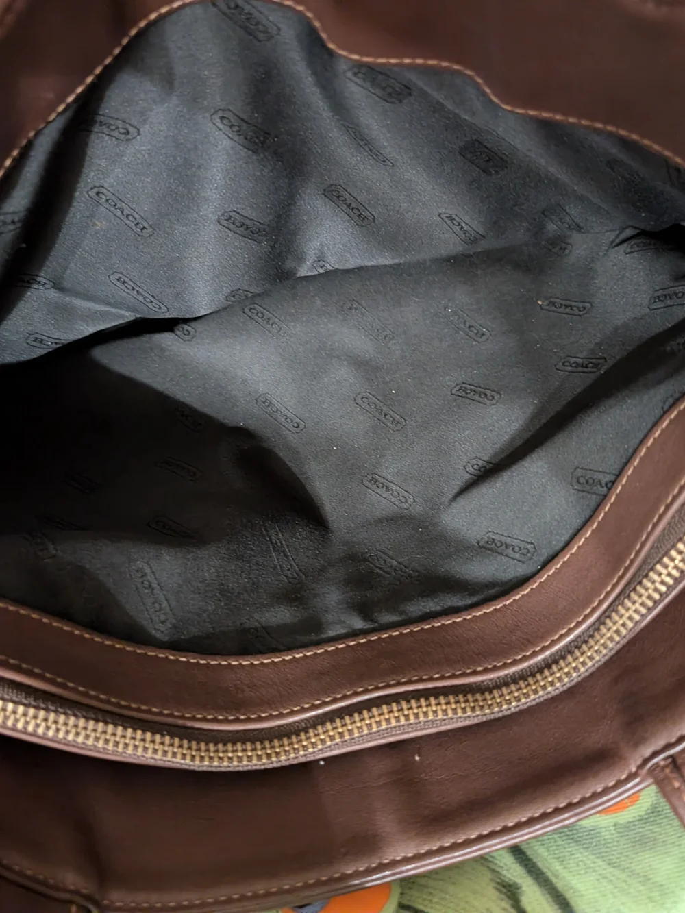 Vintage Coach 9302 Brown Glove-Tanned Leather Zip Top Tote | USA Made